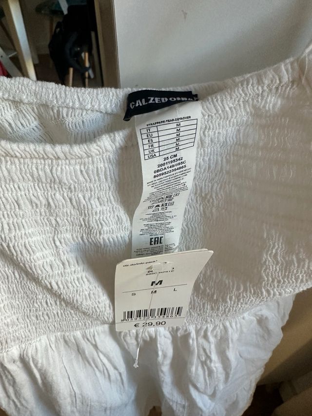 Vestido blanco Calzedonia Talla M