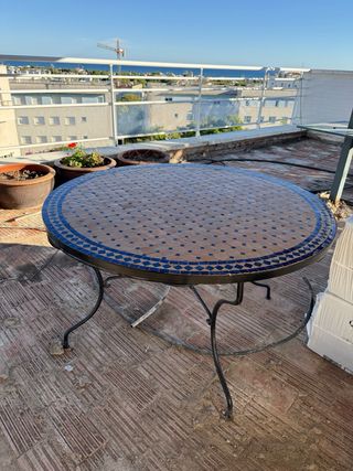 Mesa de mosaico de piedra natural