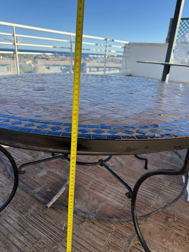 Mesa de mosaico de piedra natural