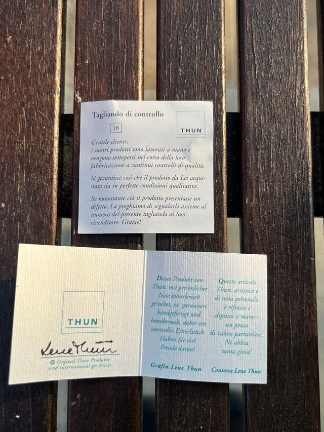 Angioletto Thun in ceramica