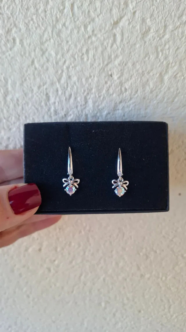 Pendientes Moissanita GRA Arcoíris Plata