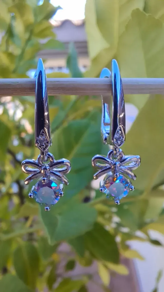 Pendientes Moissanita GRA Arcoíris Plata
