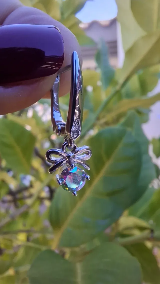 Pendientes Moissanita GRA Arcoíris Plata