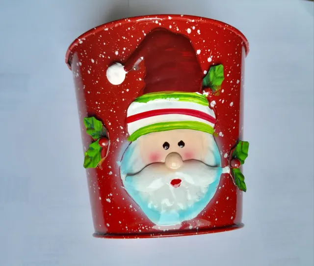 Cubo de Navidad Papá Noel.
