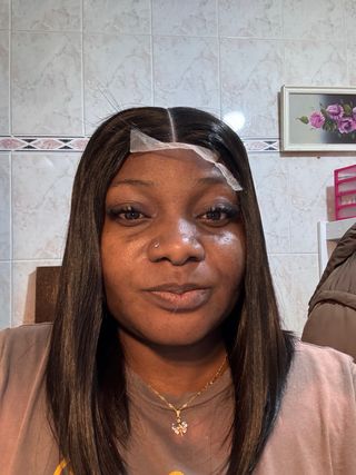 Peluca Pelo Humano Natural Negra