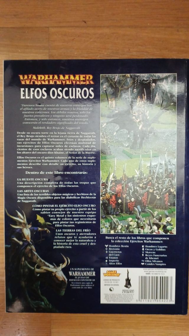 Warhammer Elfos Oscuros Guía Ejército