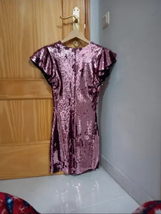Vestido fiesta lentejuelas Zara Basic
