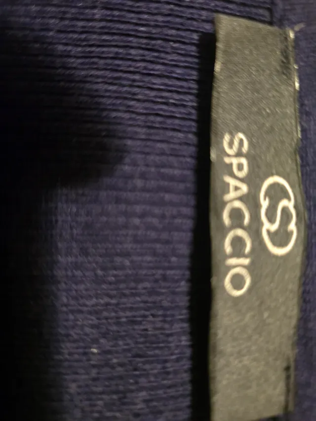 Cardigan Spaccio azul com botões pérola