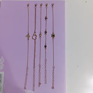 Set 5 bracciali donna oro con pietre