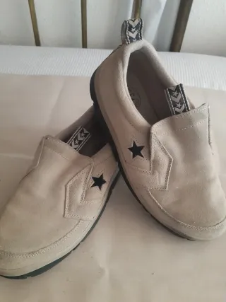 CONVERSE ZAPATOS PIEL BEIG