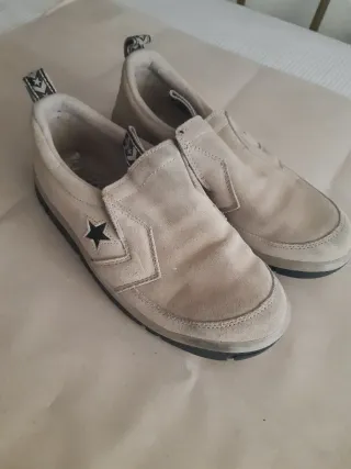 CONVERSE ZAPATOS PIEL BEIG