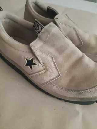 CONVERSE ZAPATOS PIEL BEIG