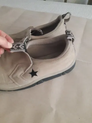 CONVERSE ZAPATOS PIEL BEIG