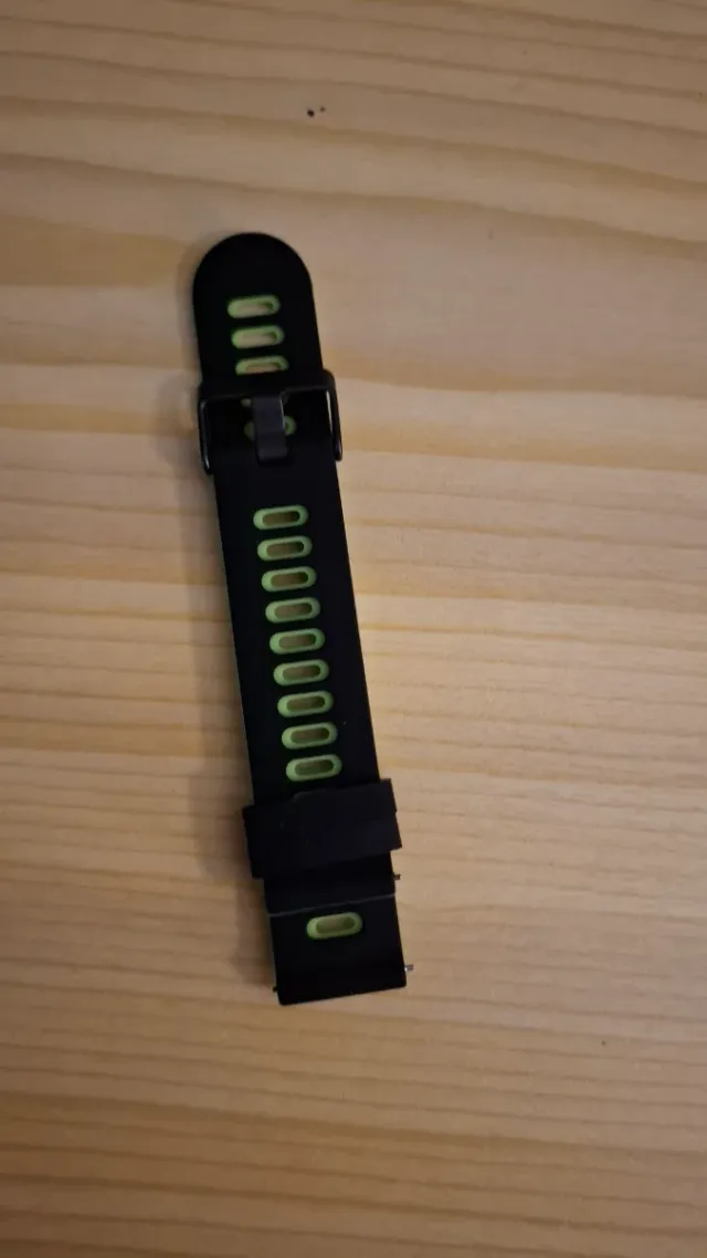 Correa de reloj negra y verde