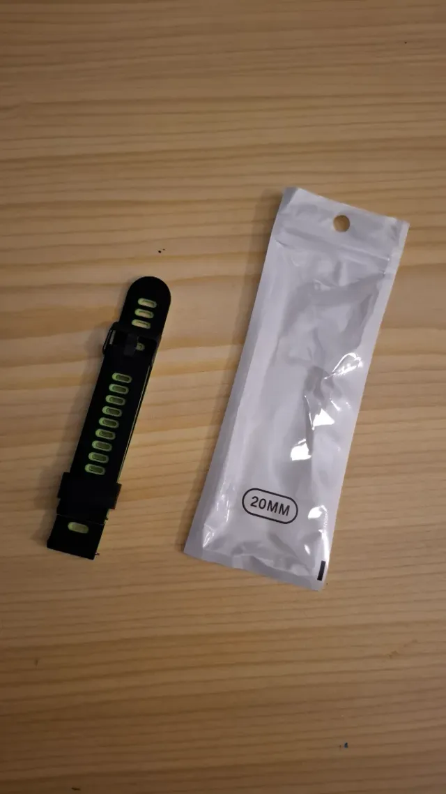 Correa de reloj negra y verde