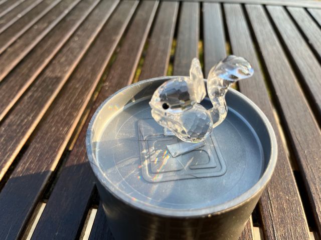 Scoiattolo Swarovski in Cristallo Argentato