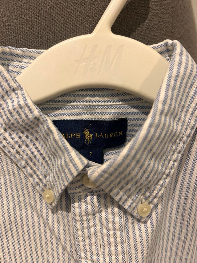 Camisa Ralph Lauren Blanca Niños 7 Años