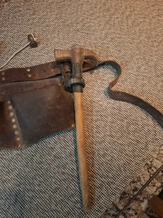 Bolsa de encofrar de cuero con herramientas