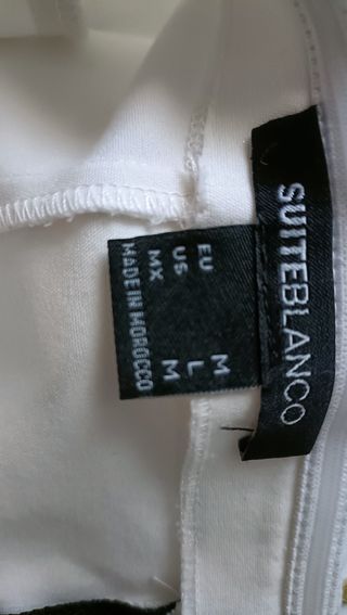 Vestido palabra de honor blanco y negro