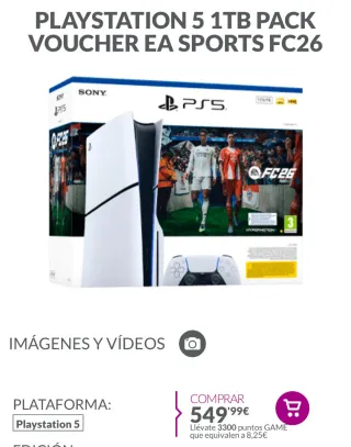 PlayStation 5 1TB + EA Sports FC26