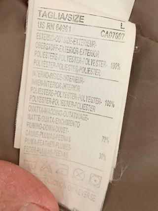 Giubbino piumino beige con cappuccio donna Sisley