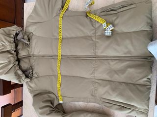 Giubbino piumino beige con cappuccio donna Sisley