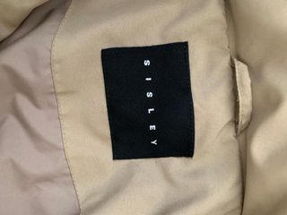 Giubbino piumino beige con cappuccio donna Sisley