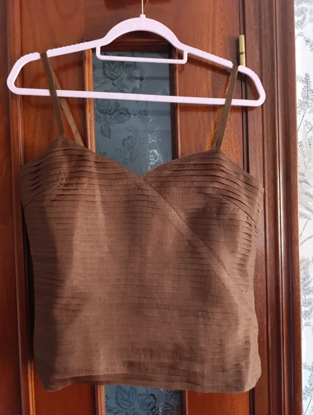 Top tirantes marrón Talla L