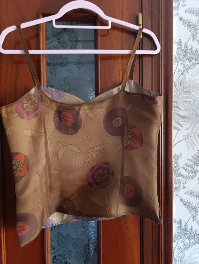 Top tirantes marrón Talla L