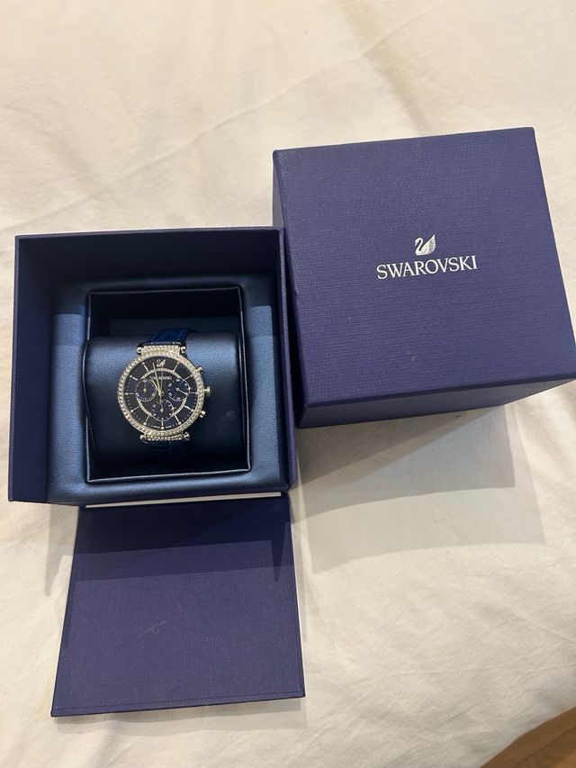 Reloj Swarovski Azul y Plateado
