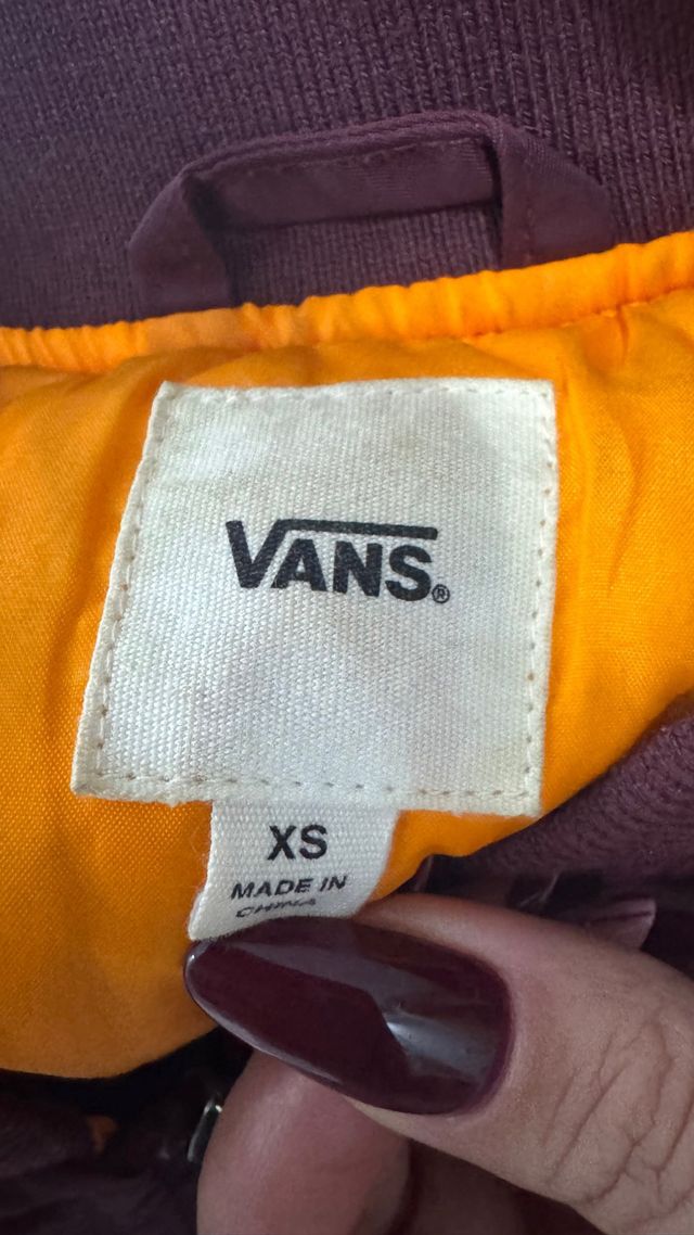 Chaqueta Bomber Vans Roja Naranja