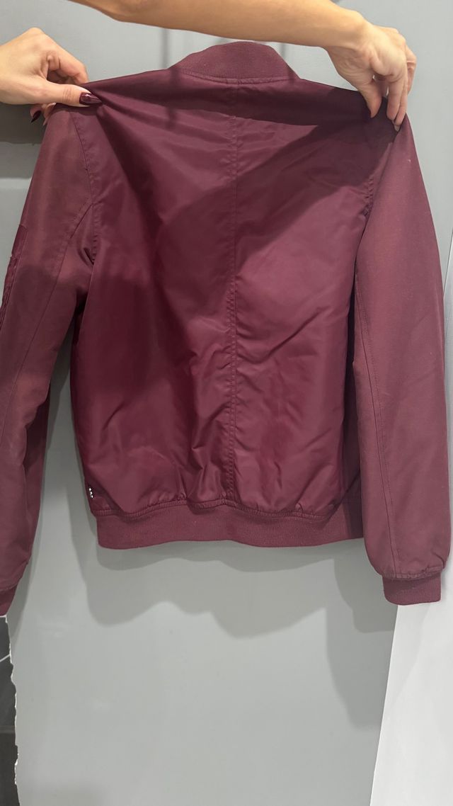 Chaqueta Bomber Vans Roja Naranja