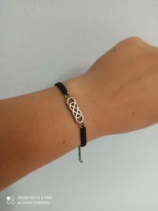 Pulsera Infinito,baño plata