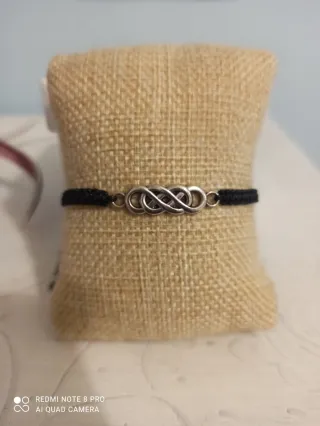Pulsera Infinito,baño plata