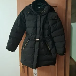 Abrigo Zara Negro Invierno Nuevo