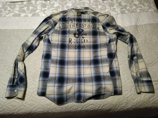 Camisa G-Star RAW cuadros beige y azul