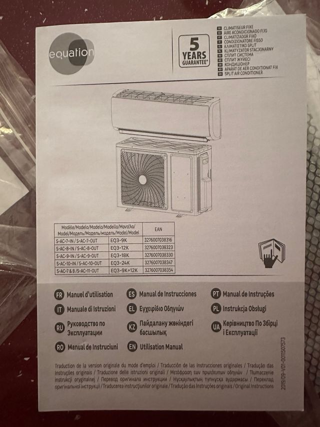Aire Acondicionado Equation 2 Splits