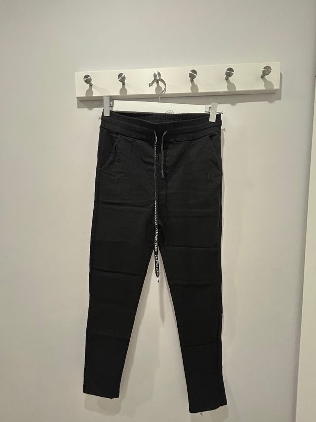 Pantalón de algodón negro