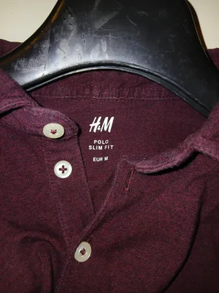 Maglietta H&M Uomo Bordeaux Taglia M