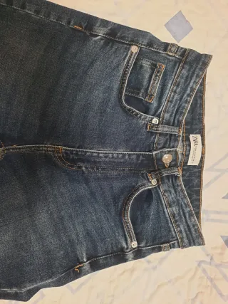 Pantalón vaquero Zara mujer azul