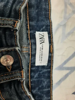 Pantalón vaquero Zara mujer azul