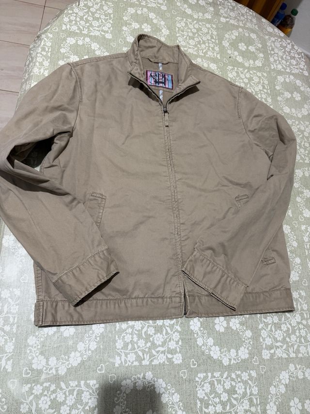 Chaqueta Beige Bomber Unisex Primavera/Otoño