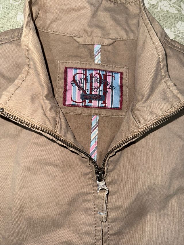 Chaqueta Beige Bomber Unisex Primavera/Otoño