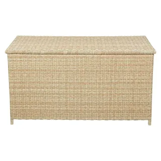 Baúl de mimbre para jardín