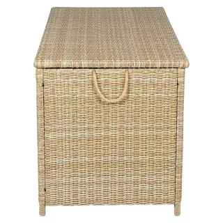 Baúl de mimbre para jardín