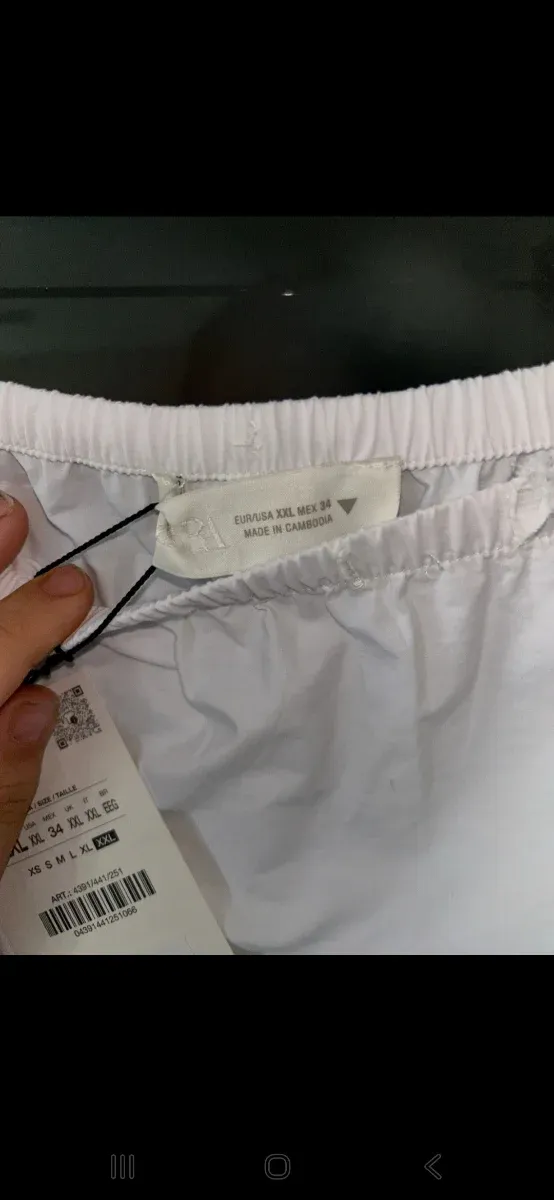 Falda larga Zara blanca XXL
