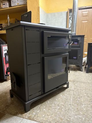 Estufa EcoValle sin Electricidad Pellet,Hueso,Leña