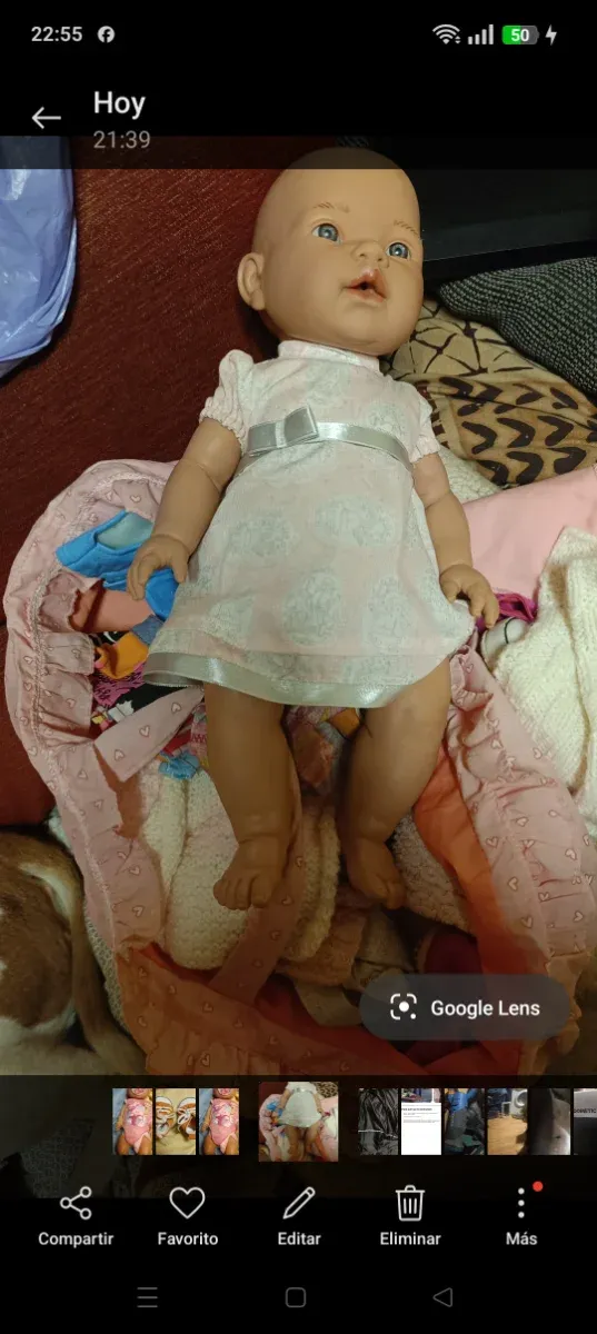 2 Muñecos Baby Born y cunita de tela