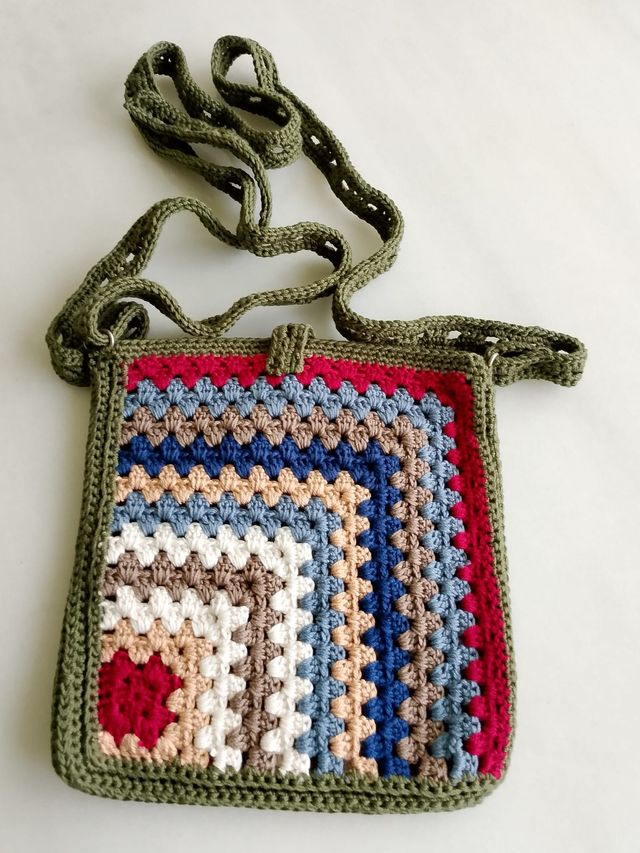 Bolso bandolera artesanal multicolor