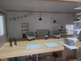 Casa de muñecas de madera Lidl